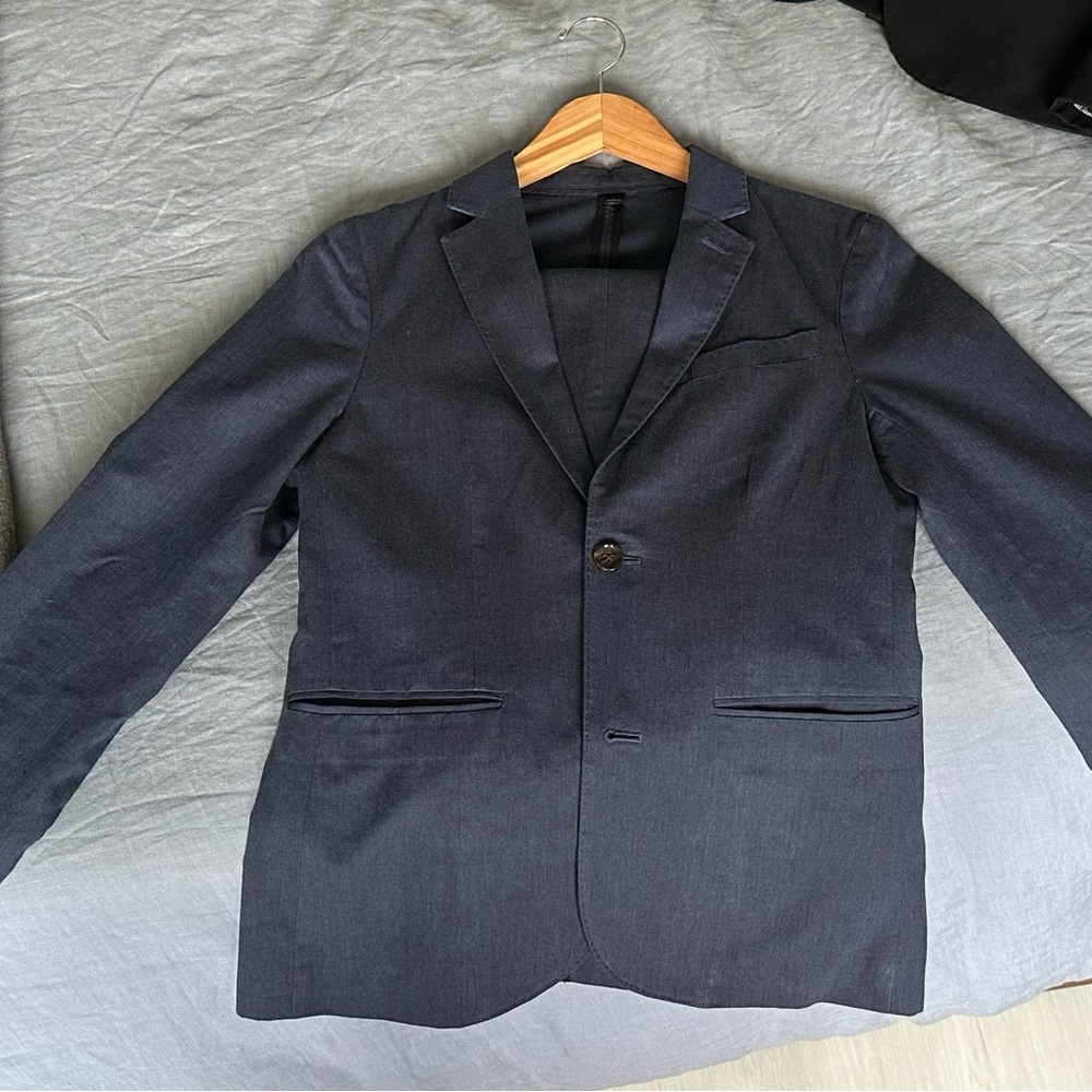 J. Crew full suit in Navy Somelos cotton/linen, for Summer